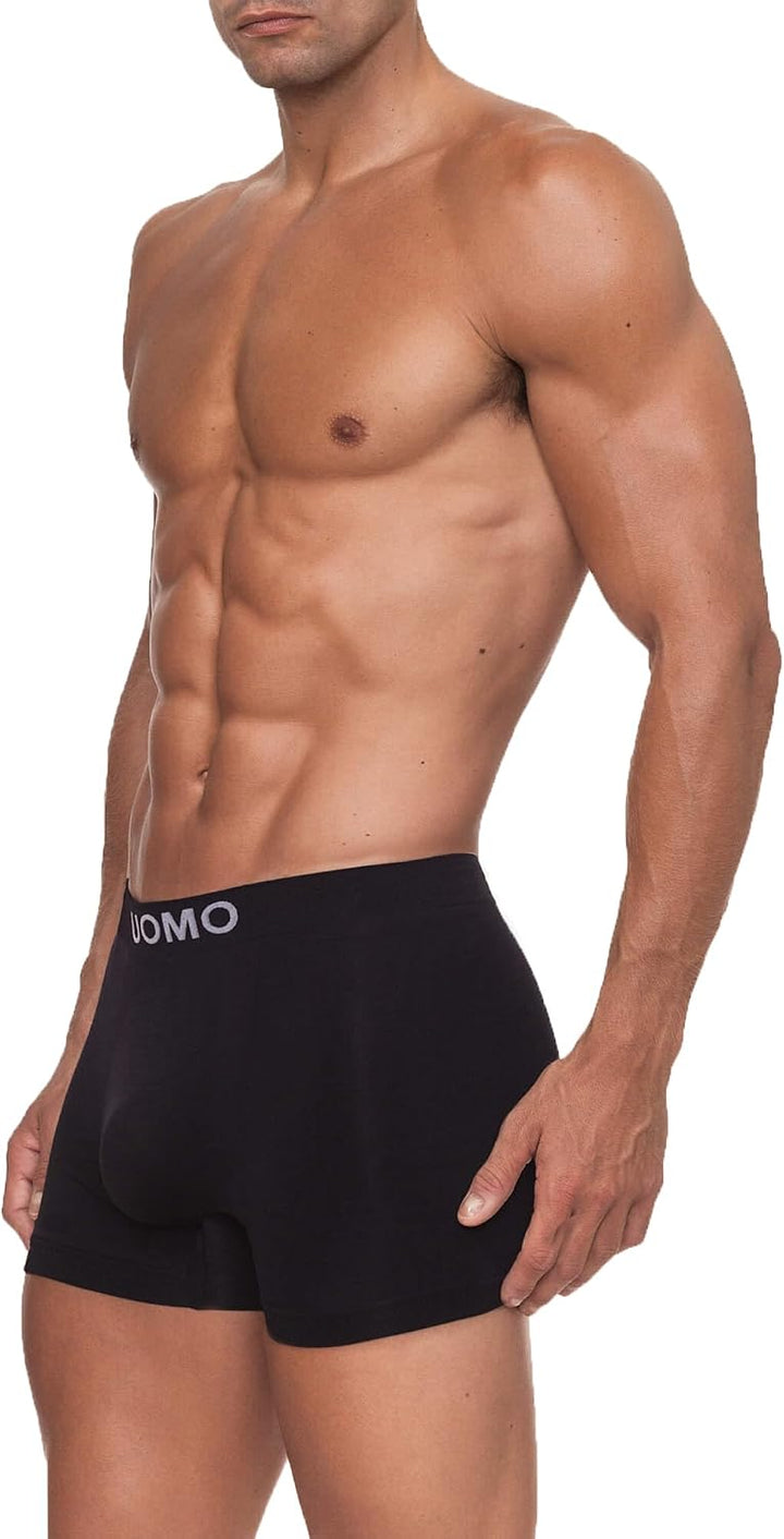 UOMO Boxershorts aus Lycra, nahtlos, weich und bequem, Packs S Mehrfarbig B, S Mehrfarbig B