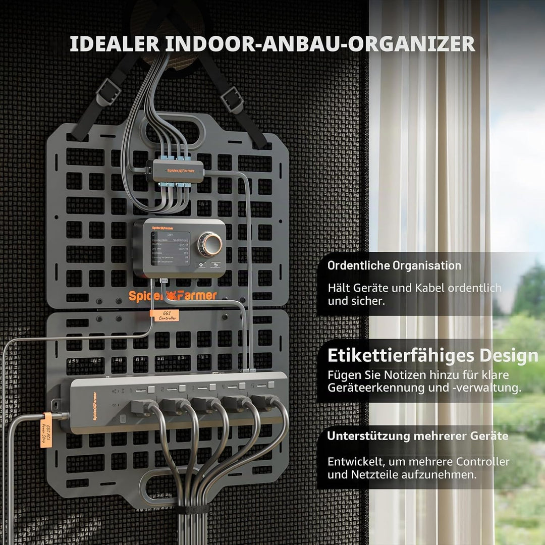 Spider Farmer Growzelt Ausrüstungsboard, 2026 Neues faltbares Grow Tent Gear Board, Robustes Geräte