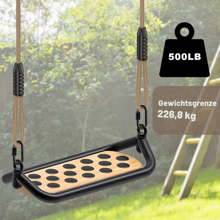 Dolibest Schaukel Kinder, Indoor Outdoor Babyschaukel Erwachsene Schaukel Holz Schaukelsitz Spielpla