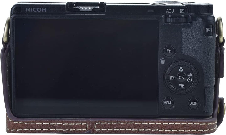 Rieibi Ricoh GR III/GR IIIx Tasche – Vintage PU Leder Kameratasche für Ricoh GR IIIx GR III GRIII GR