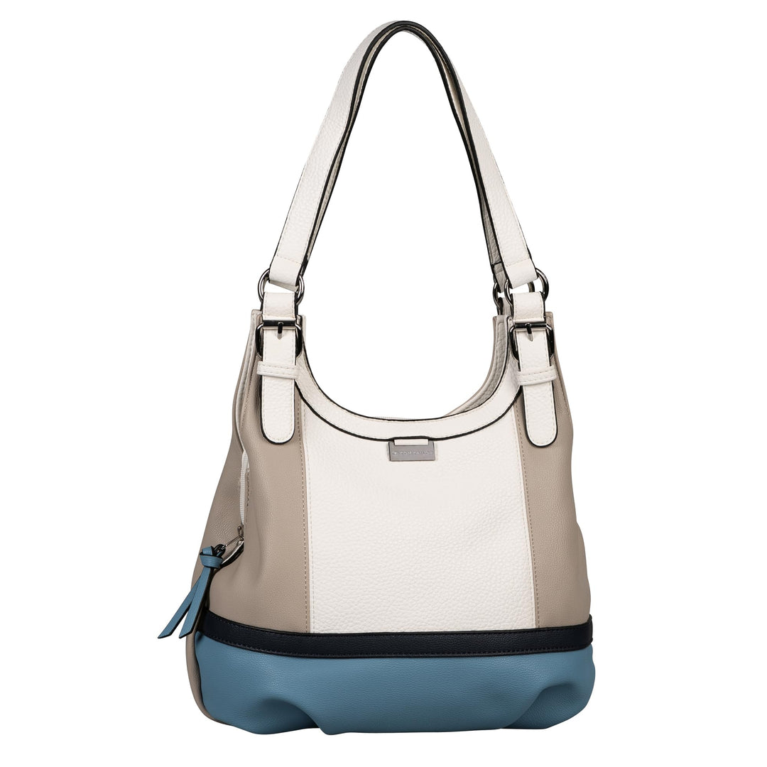 TOM TAILOR Juna Damen Shopper Umhängetasche Reissverschluss Klein, Blau