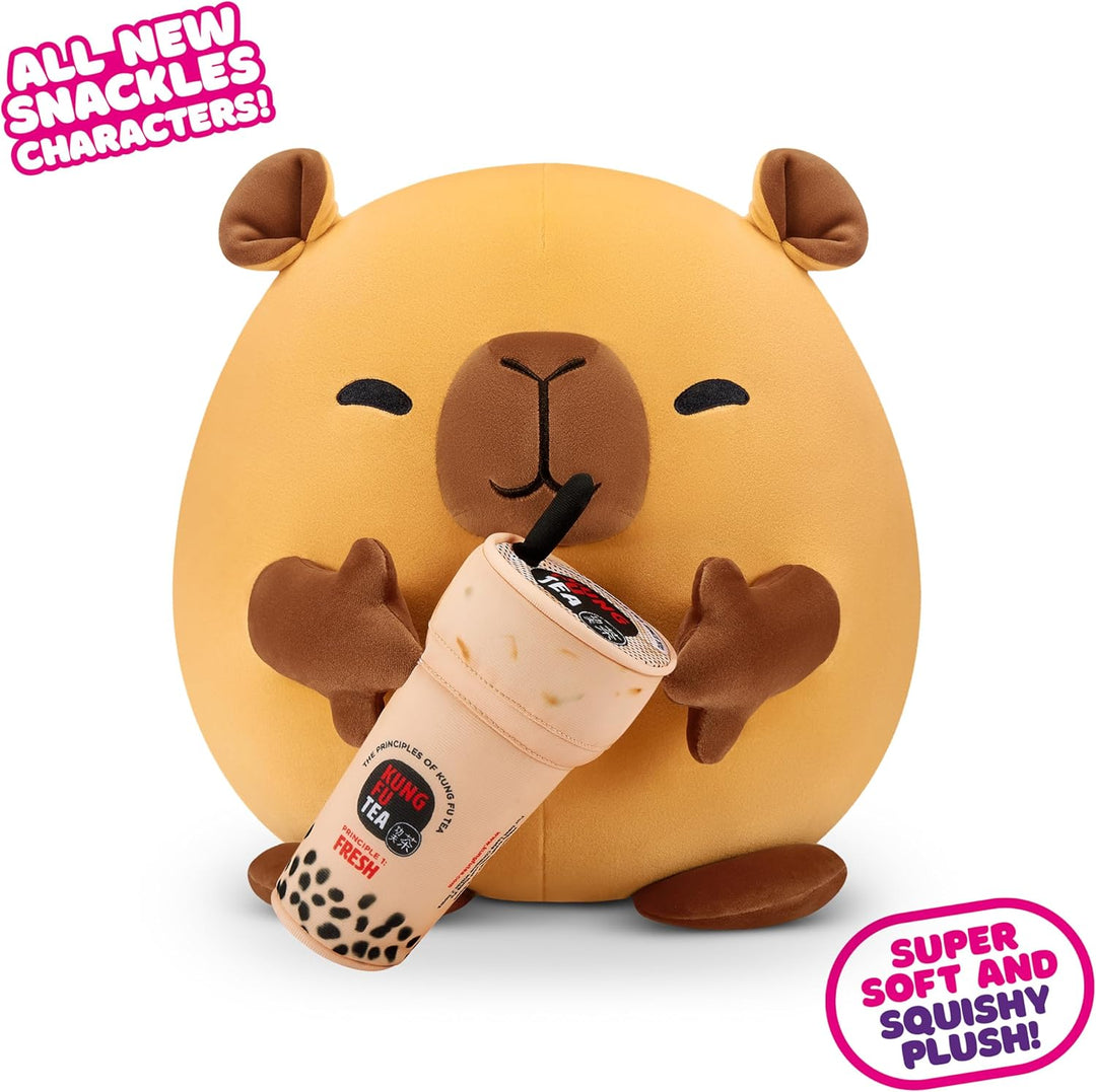 Snackles, Series 2, Capybara (Kung Fu Tea, Bubble Tea), Kuschelig-weiches, beruhigendes, 20 cm gross