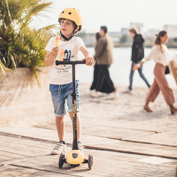 Scoot & Ride Highwaykick 3 LED Scooter Roller Kunststoff/Metall Lemon, Masse: ca. 55cm x 15cm x 24cm