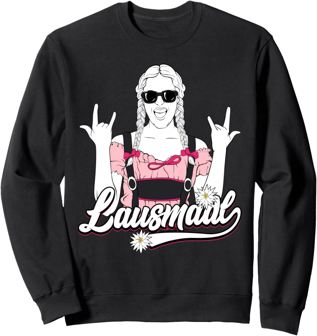 Lausmadl Dirndl Bier Damen Trachten Oktoberfest Zeltfest Sweatshirt
