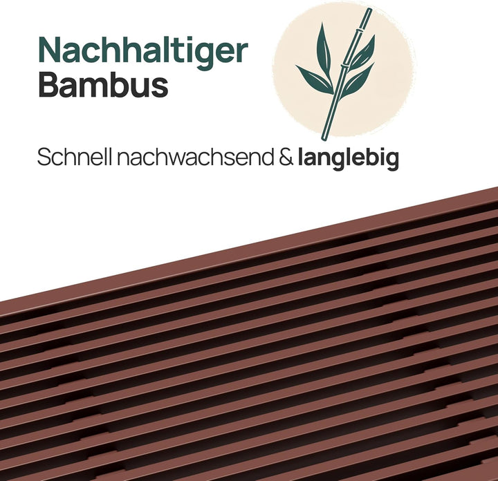 Bambus Sitzbank Flur - Sitzbank Esszimmer - Holzbank Flur - Esszimmerbank | BAM BOO BOX Garderobenba