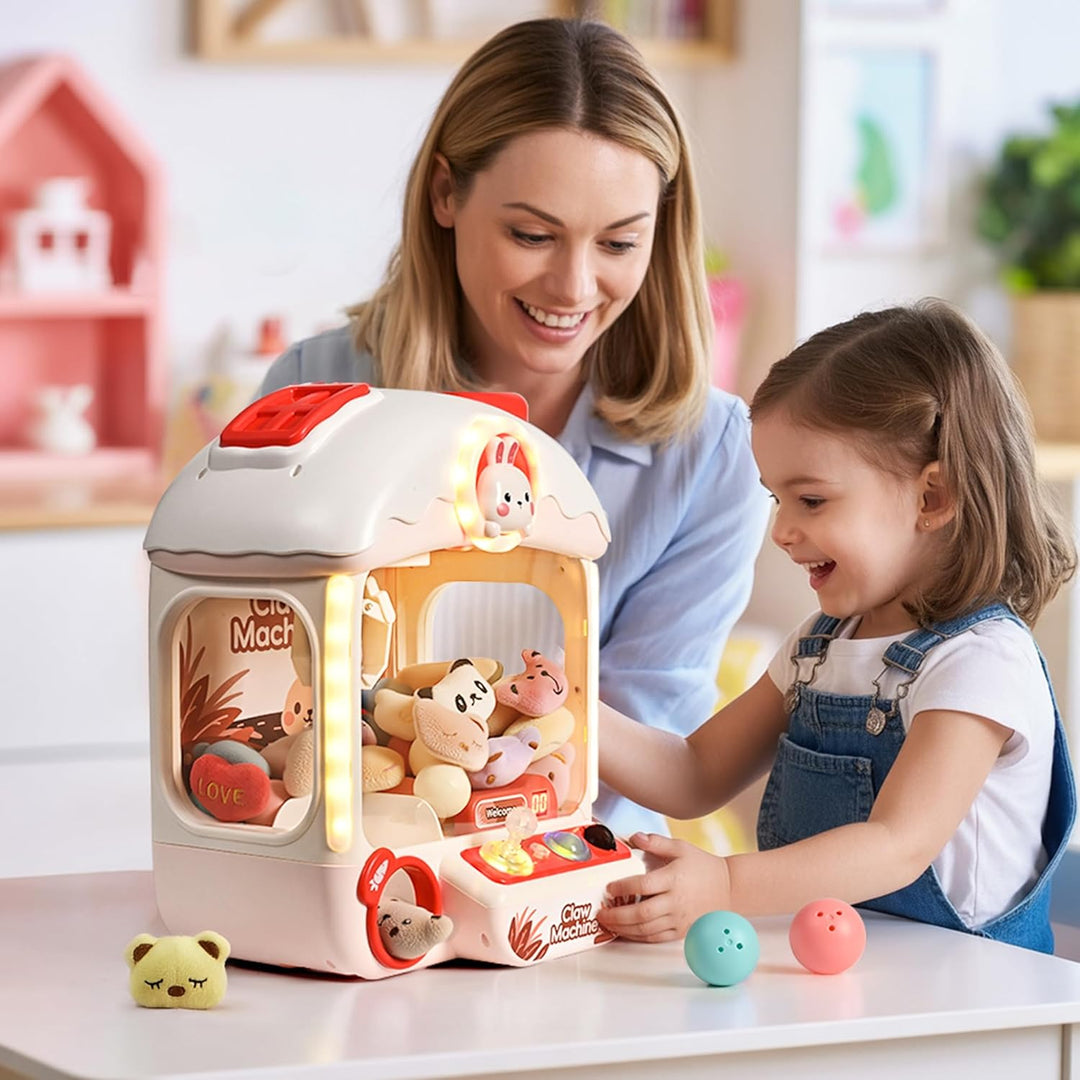 cossy Greifautomat, Greifautomat Kinder mit Licht und Musik, Süsser Kaninchen Candy Grabber mit 24 S