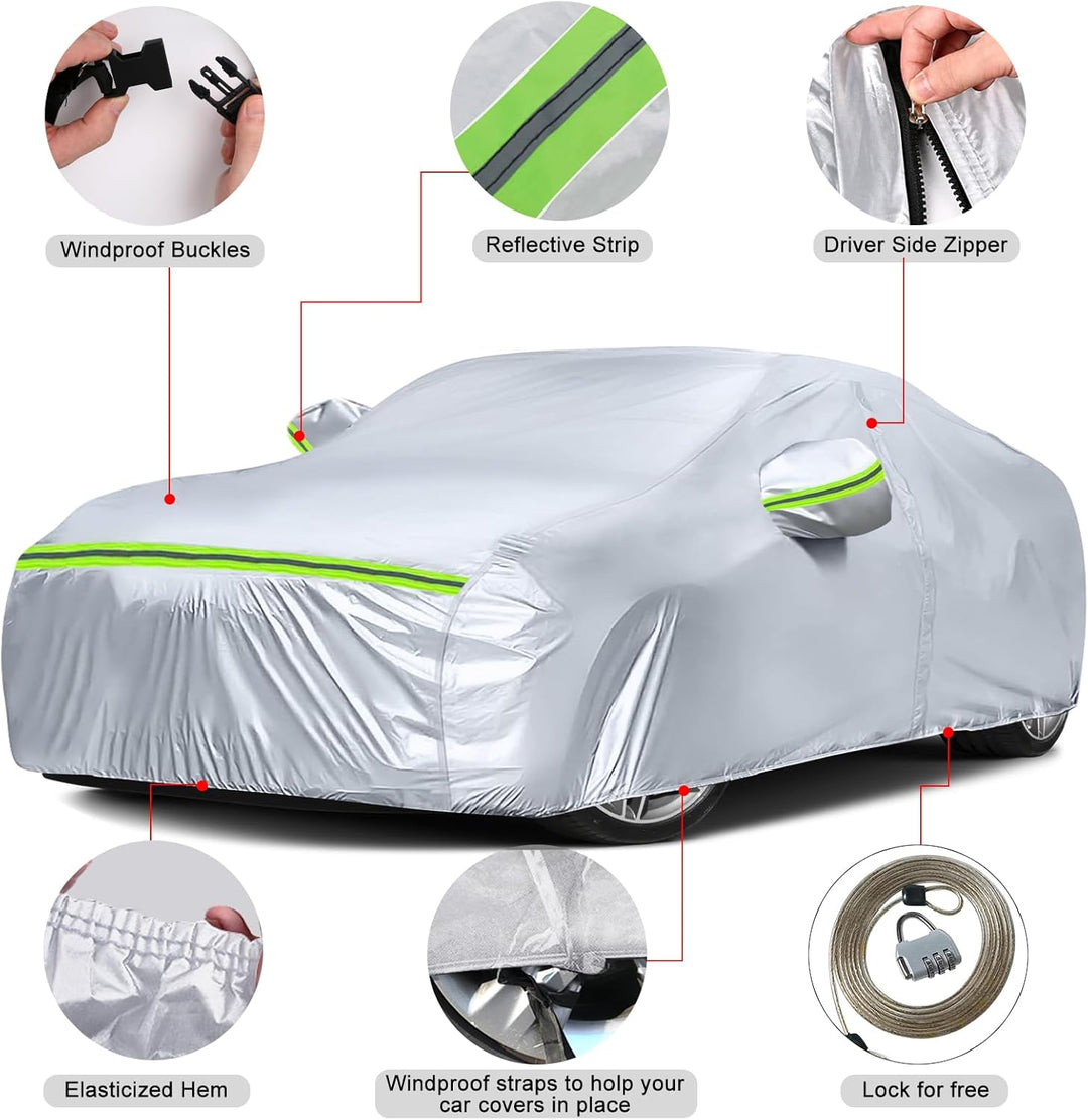 Auto Abdeckung Vollgarage Passend für Jaguar F-Type 2014-2022, Auto Abdeckplane Wasserdicht Atmungsa