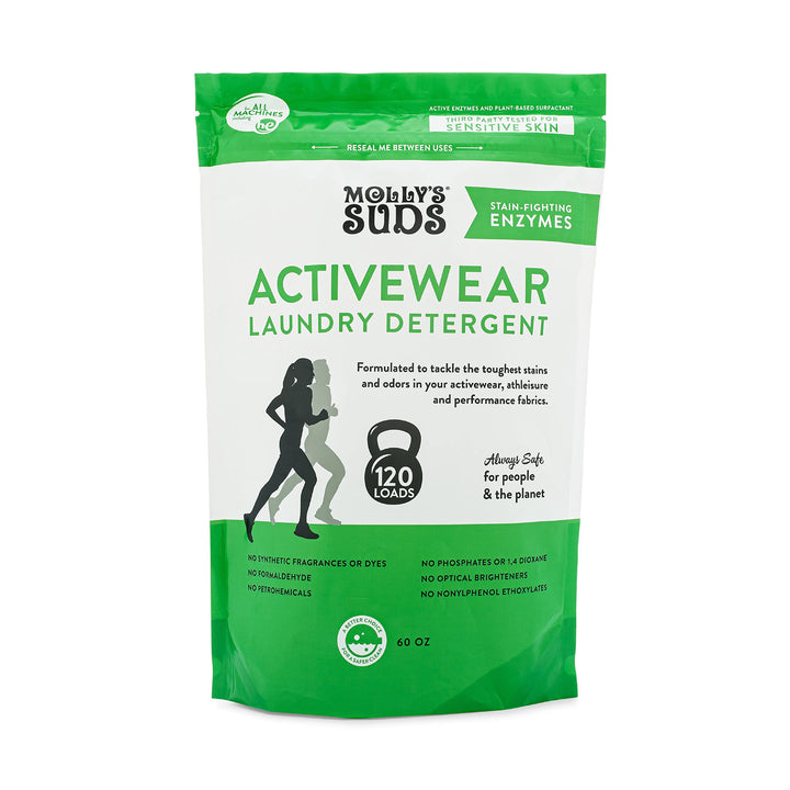 Molly's Suds Active Wear Waschmittel Pulver I Natürliches extra starkes Waschpulver, schmutzabweisen