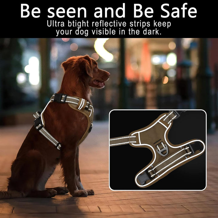 HEELE Hundegeschirr, Zugentlastung, reflektierend, Geschirr für grosse Hunde, mit gepolstertem Griff