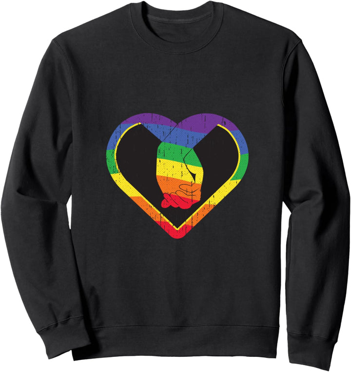 No Gender Gay Pride Love Rainbow Flag Proud LGBT-Q Ally Sweatshirt