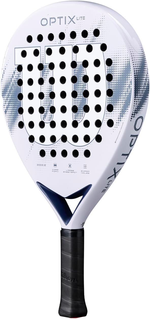 Wilson Optix V2 Lite Padel-Schläger, Anfängerfreundlicher Schläger, Mit Leichter Glasfaseroberfläche