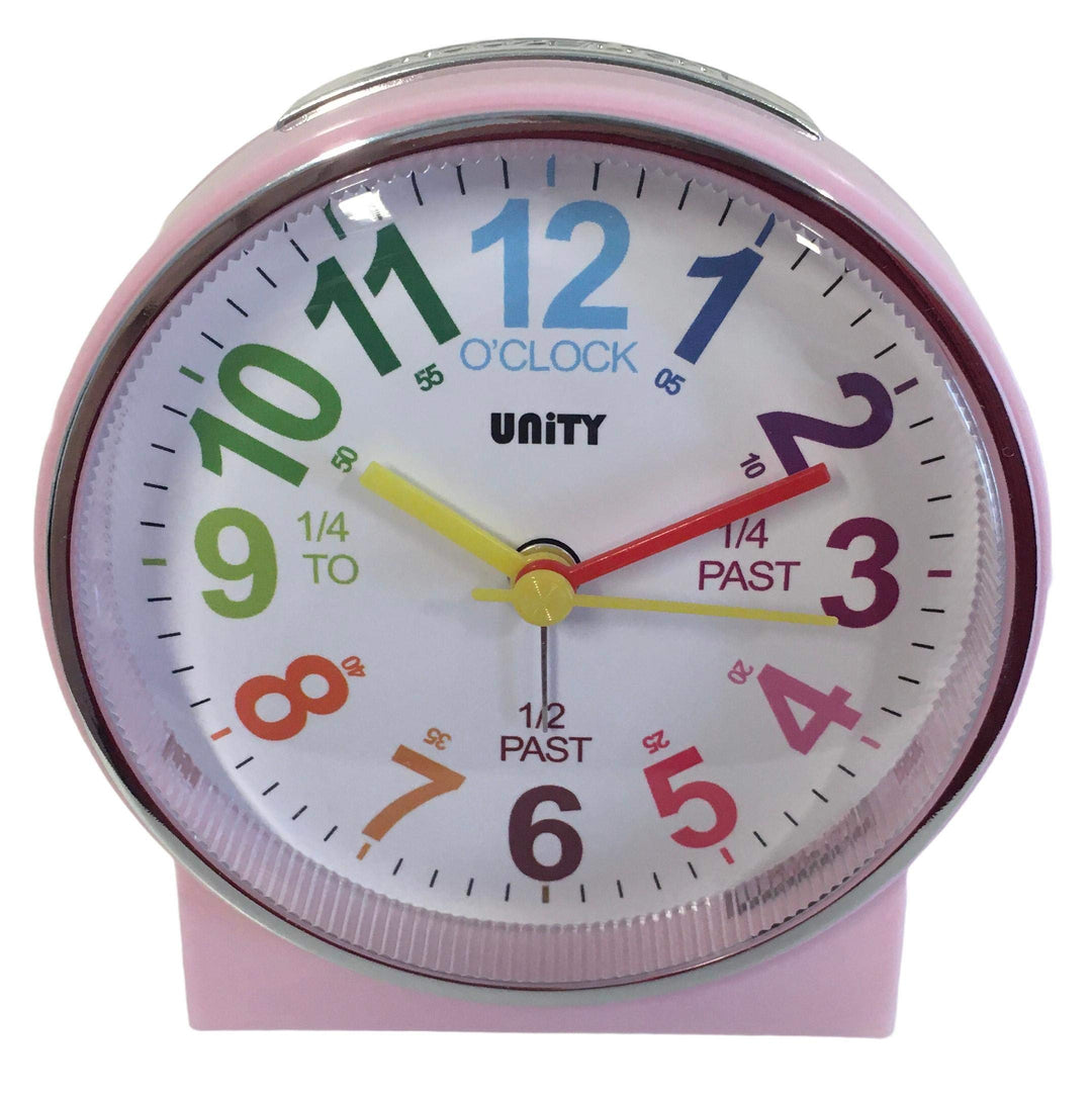 Unity Wecker Kinderwecker Piepton 49027, Rose, 10.5 x 10.5 x 6.5cm 10.5 x 10.5 x 6.5cm Rose, 10.5 x