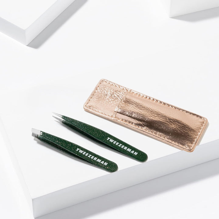 TWEEZERMAN Mini-Pinzetten-Set (Augenbrauen-Pinzette für Frauen und Männer), Enchanted Garden Verzaub