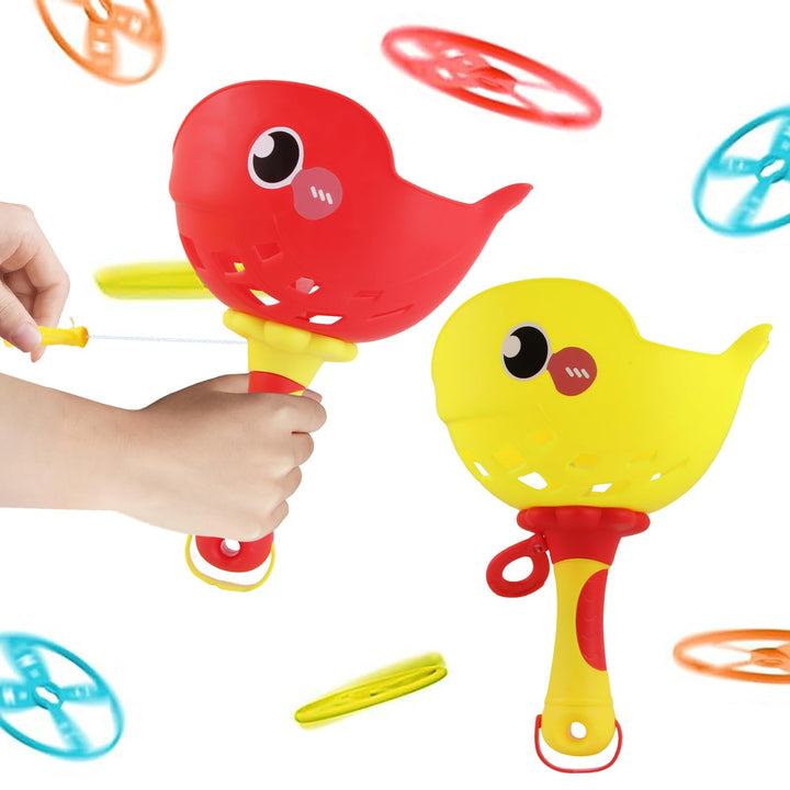 Flying Disc Launcher, 2er-Pack Outdoor Spielzeug Kinder Enthält 32 Fliegende Untertassen, Propeller