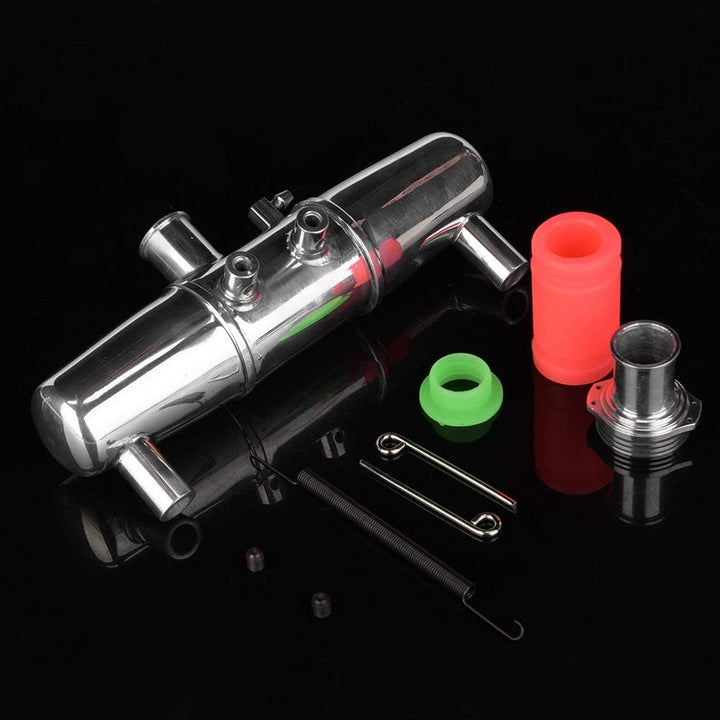 RC-Auspuffrohr, Upgrade-Aluminiumlegierung-Doppelauspuff-Verbindungsrohr für HPI Savage 4,6/5,9 1/8