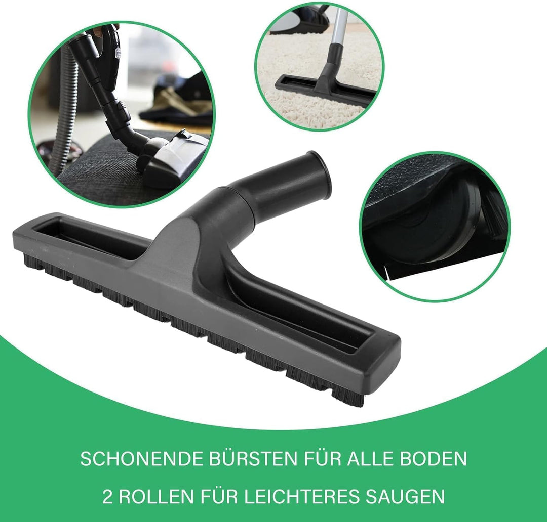 35mm Staubsauger Düse,Hartbodendüse mit 2 Laufräder, Staubsaugerdüse Kompatibel mit Miele, Kärcher,