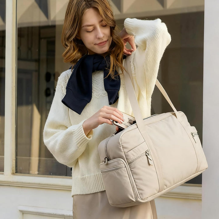 Badminton Tasche, Sporttasche Damen Grosse Kapazität Und Mehrere Fächer, Leichte Und Stylische Puffe