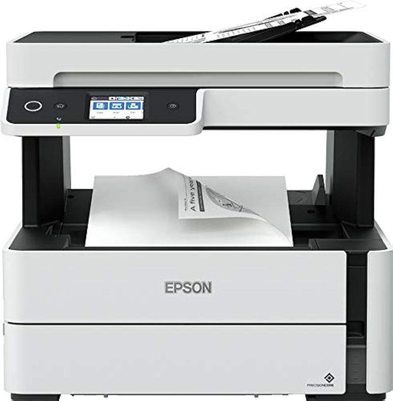 Epson EcoTank ET-M3180 Monochrom Tintenstrahldrucker, A4, 1200 x 2400 DPI, Schwarz/Grau, einheitsgrö