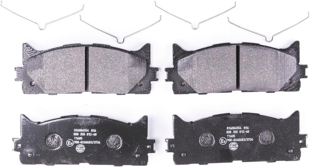 HELLA PAGID 8DB 355 012-401 Bremsbelagsatz - T1605 - Dicke/Stärke: 17.6mm - Bremssystem: Akebono - f