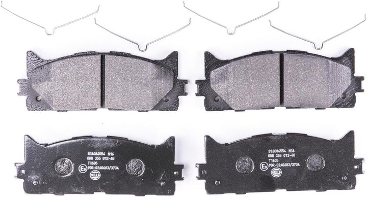 HELLA PAGID 8DB 355 012-401 Bremsbelagsatz - T1605 - Dicke/Stärke: 17.6mm - Bremssystem: Akebono - f