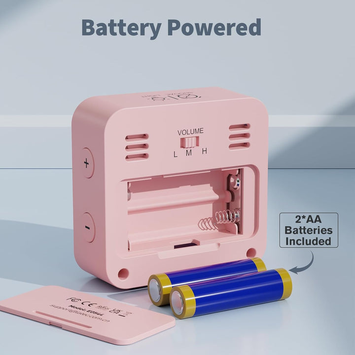 LATEC Wecker Digital, Digitaler Wecker Batterie Alarm Clock, Klein Reisewecker Digital Uhr mit Tempe