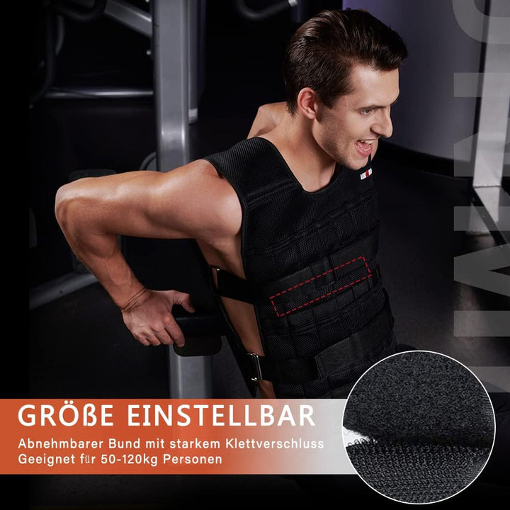 LEKARO Verstellbares Gewichtswesten-Set mit Armgewichten und Beingewichten, Krafttrainings-Workout-S