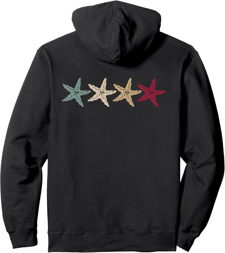 Retro Meeresbewohner Ozean Tier Aquarium Seestern Pullover Hoodie