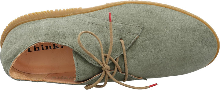 Think! Herren Hauki Chromfrei Gegerbte Nachhaltige Schnürhalbschuhe 45 EU 7000 Olive, 45 EU 7000 Oli