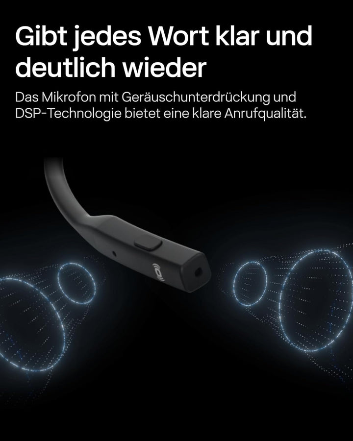 SHOKZ OpenComm2 UC 2025 Upgrade USB-A kabelloses Knochenschall PC Headset, Bluetooth Open-Ear Kopfhö