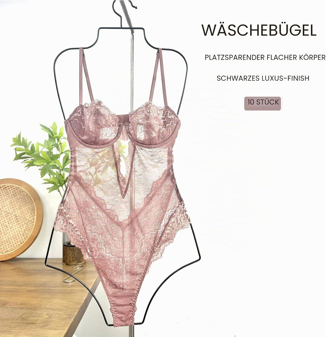 Bikini Badeanzug Aufhänger Draht Körperform Display Unterwäsche hänger 10 PCS (Schwarz), Schwarz