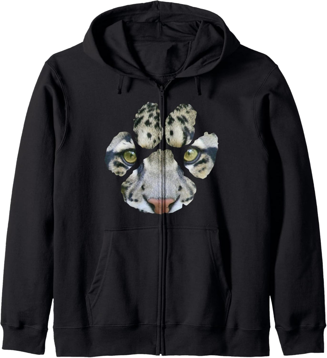 Fantastischer Wolken-Leoparden-Pfoten-Druck Kapuzenjacke