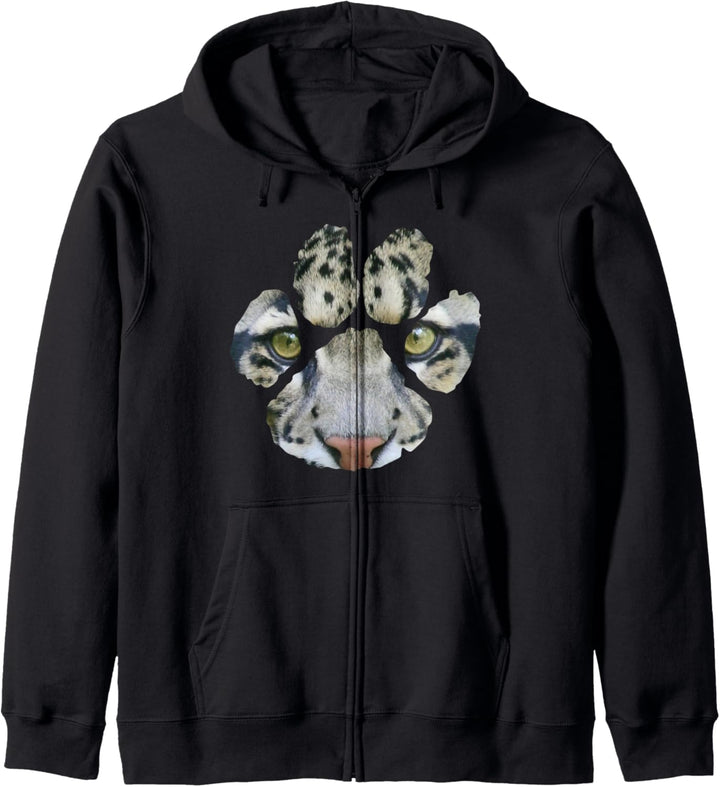 Fantastischer Wolken-Leoparden-Pfoten-Druck Kapuzenjacke