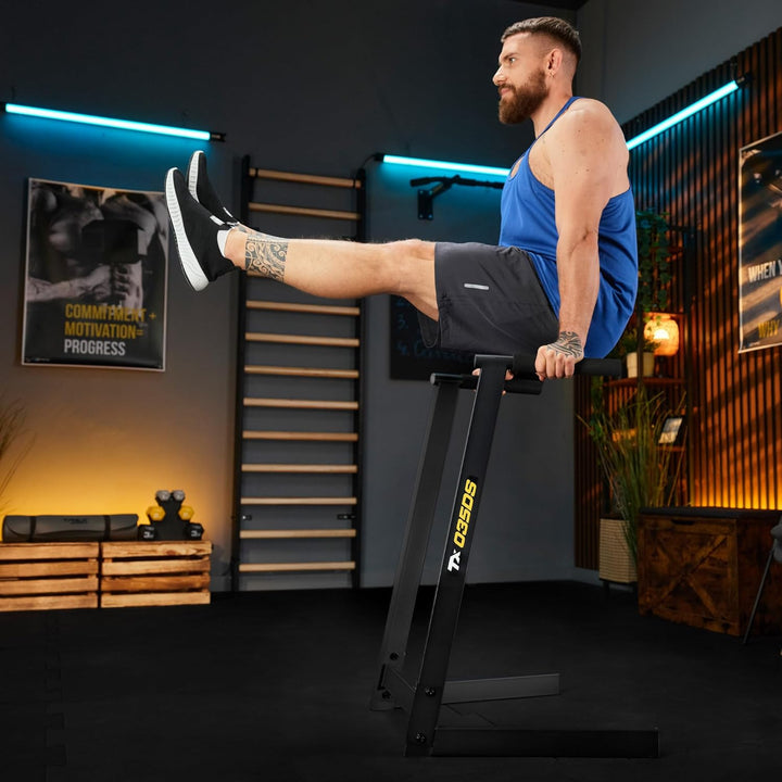 TREX SPORT Dip Barren Dip Station TX-035DS | Push Up Dip Ständer aus Stahl, Stabil & Rutschfest, bis
