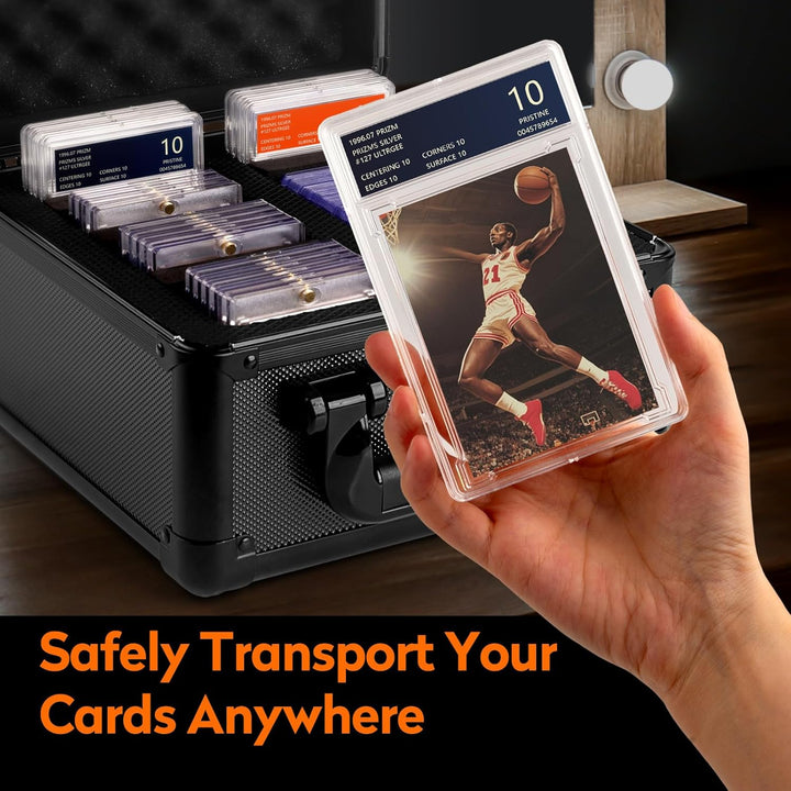 JoyHood Top Loader Aufbewahrungsbox, Graded Card Aufbewahrungsbox, PSA Card Case kompatibel mit Samm