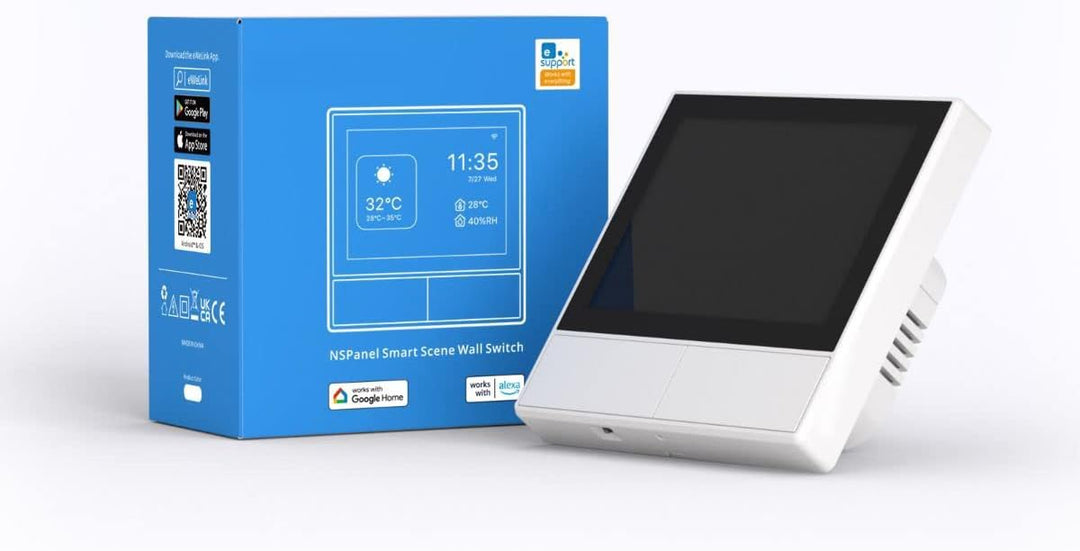 NSPanel Smart Switch - Smart Home, Alexa, Google, eWeLink (EU Weiss), EU Weiss