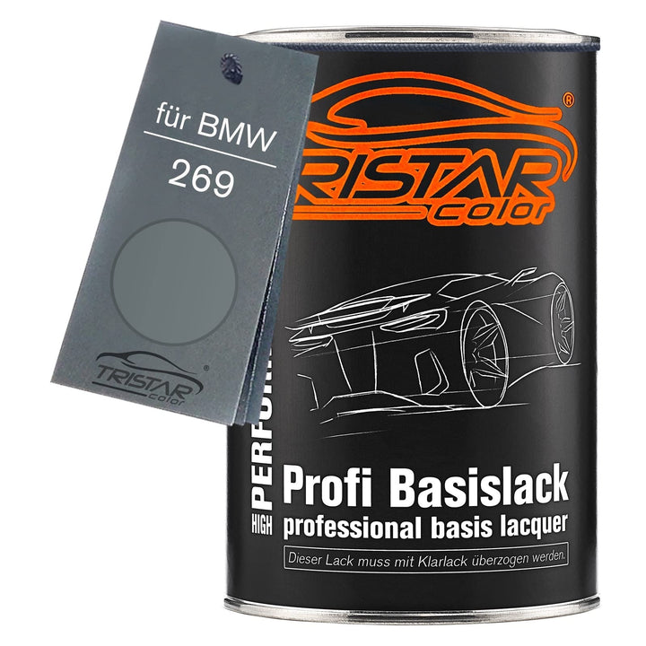 TRISTARcolor Autolack Dose spritzfertig für BMW 269 Arktisgrau Metallic/Arctic Grey Metallic Basisla