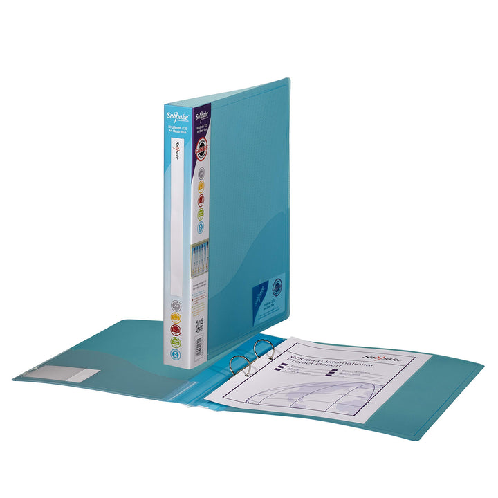 Snopake 10180 Superline Ringmappe Polypropylen 2 O-Ringe 25 mm A4 10 Stück blau blau (classic blue),