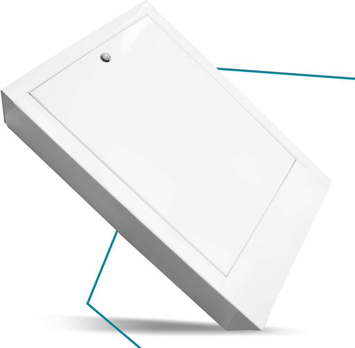 Verteilerschrank Zentrale Fussbodenheizung 2-4 Anschlüsse Aufputzgehäuse aus Weiss Pulverbeschichtet