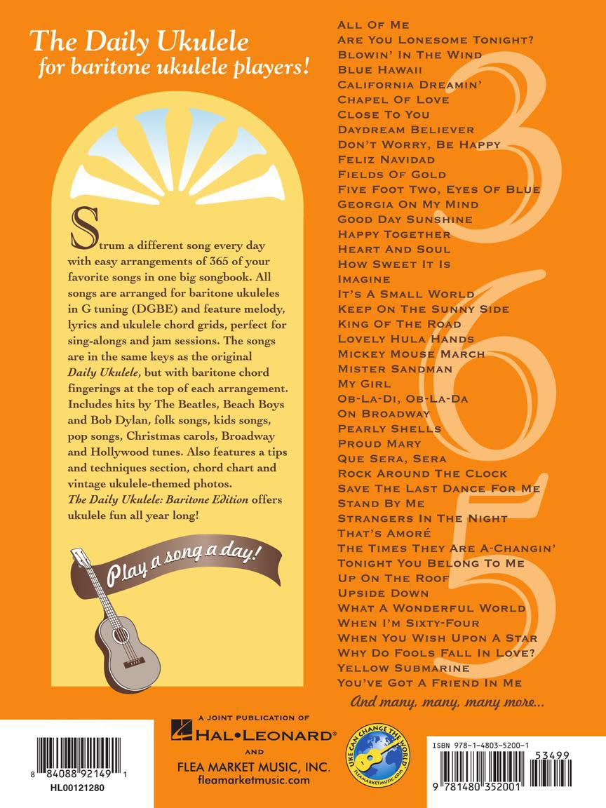 The Daily Ukulele - Baritone Edition (Jumpin' Jim's Ukulele Songbook), Taschenbuch