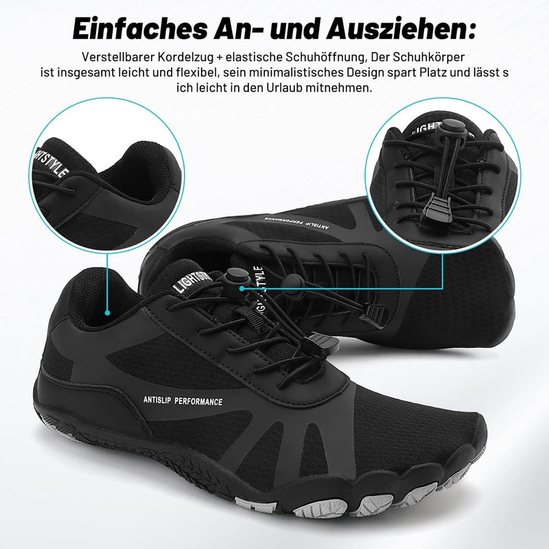 Barfussschuhe Herren Damen Barfuss Schuhe Bequem Barefoot Shoes Leicht Zehenschuhe Fitnessschuhe Spo