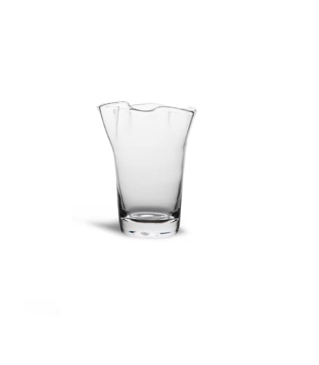 Sagaform Viva Vase Klein aus Mundgeblasen Glas in der Farbe Klar, Masse: 12,5cm x 12cm x 14,5cm, 501