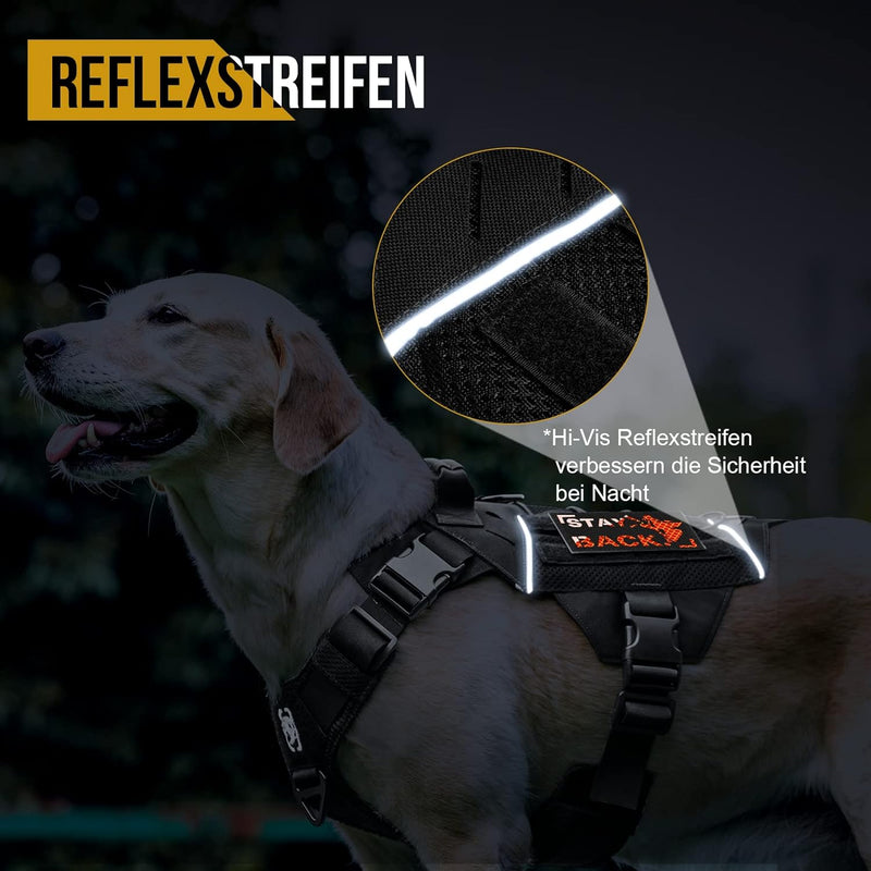 OneTigris X Commander Taktisches Hundegeschirr, Air Mesh Brustgeschirr Hund mit 1 Komfortgriff und 2
