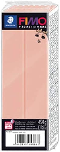 STAEDTLER 8071-435 FIMO doll art ofenhärtende Modelliermasse. Grossblock 454g (1 lb). Farbe: cameo.