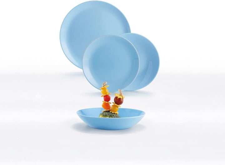 Dajar 00443 Tafelservice Hartglasgeschirr Geschirrset Tafelset Essservice Geschirr Diwali Light Blue