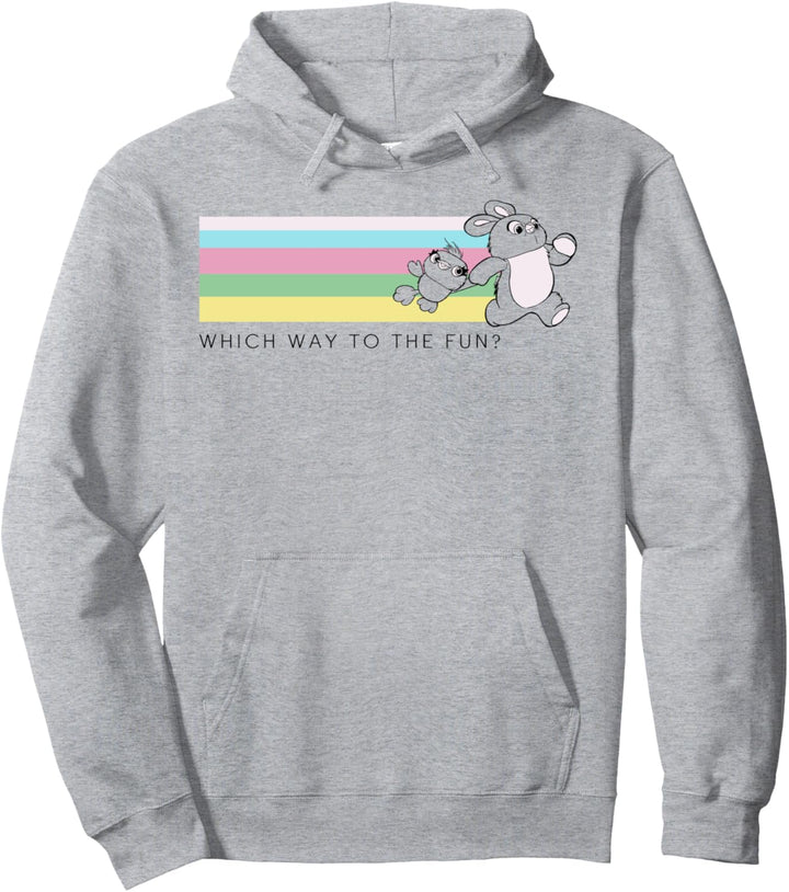 Disney Pixar Toy Story 4 Ducky & Bunny Which Way Text Pullover Hoodie