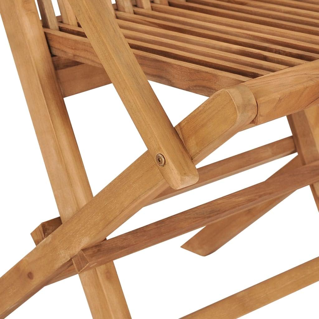 vidaXL 3X Teak Massiv Gartenstuhl mit Armlehnen Klappbar Holzstuhl Klappstuhl Stuhl Stühle Gartenmöb