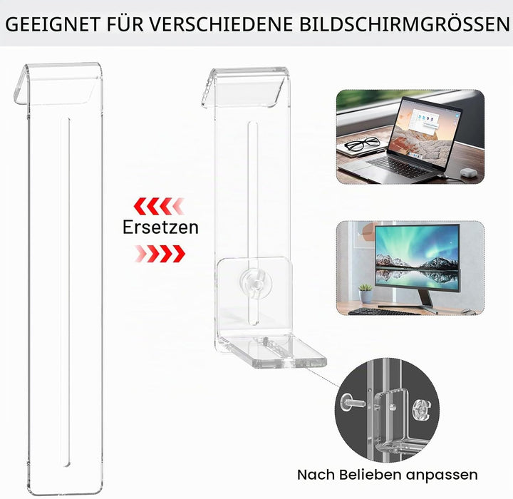 Webcam-Halterung für Mittelbildschirm / Mittelbildschirm, Positionierung der Webcam überall auf dem