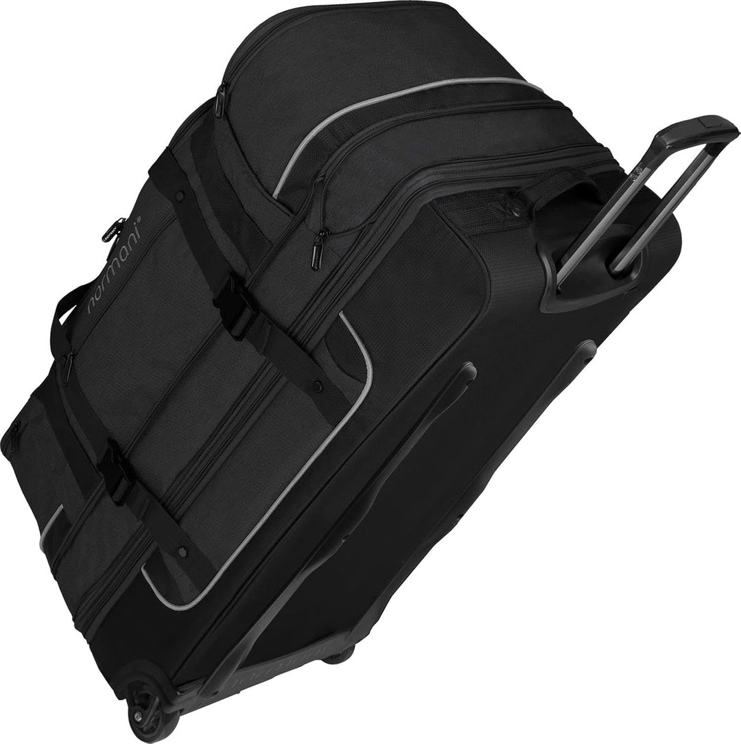 Reisetasche 2-Rad Trolley Weichgepäck Reisetasche mit Rollen und 6 Fächern - erweiterbarer Reisetrol