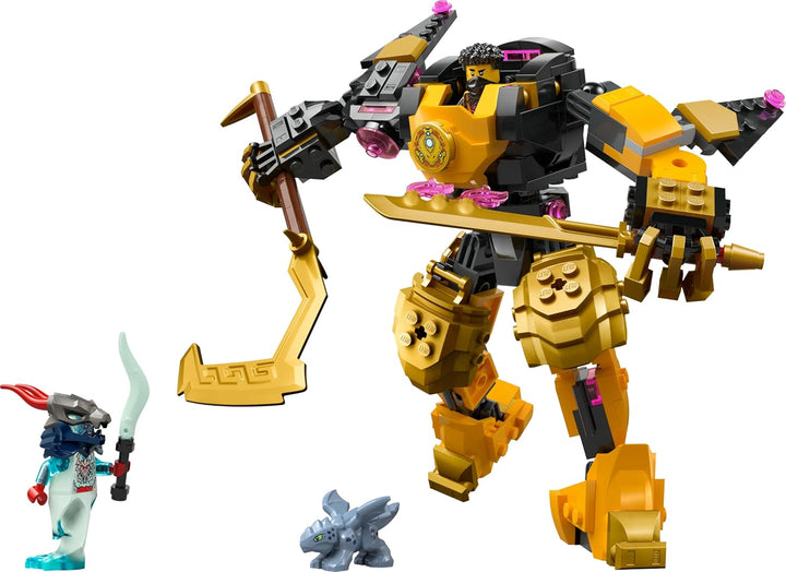 LEGO NINJAGO Arins Spinjitzumech - Ninja-Spielset mit beweglicher Mech Figur, 2 Minifiguren und Baby