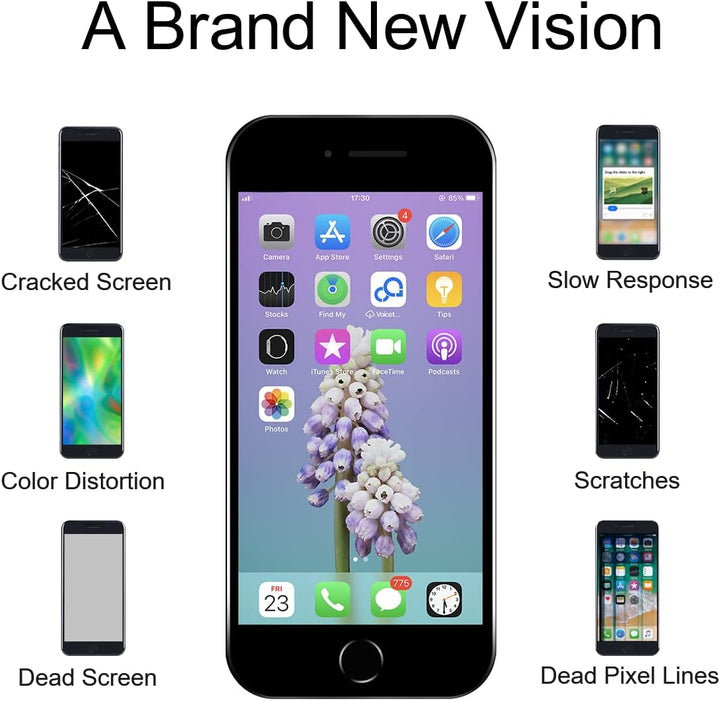 GOLDWANGWANG Display für iPhone 7 LCD Touch Screen Digitizer Ersatz Bildschirm mit komplett kostenlo
